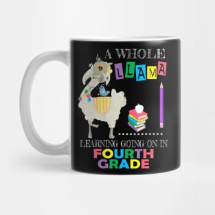 A Whole Llama Learning Going On Fourth Grade Back To School Mug